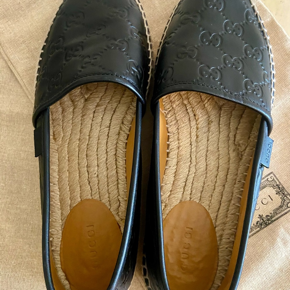 🔥AUTHENTIC GUCCI LEATHER ESPADRILLES 🔥 - Picture 3 of 13